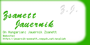 zsanett jauernik business card